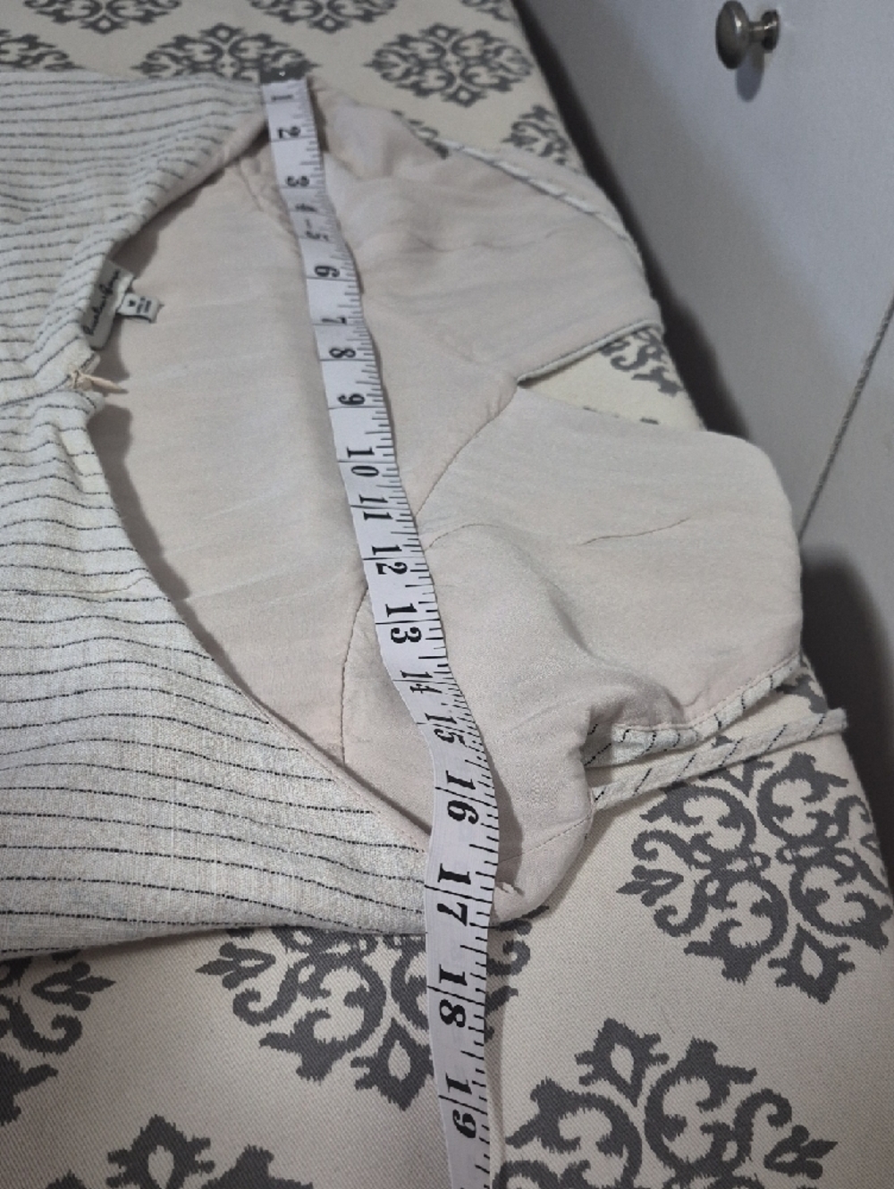 Striped Light‎ Gray Strapless Summer Dress - Picture 7 of 8
